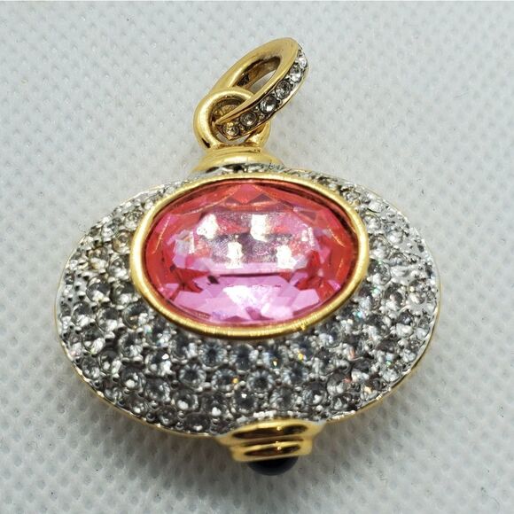 Pink, Silver, Gold, & Green Pendant - Picture 1 of 5